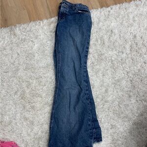 Vintage Hipster Flare Polo Ralph Lauren Women's Blue Denim Jeans